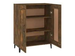 Aparador de madera de ingeniería roble ahumado 69,5x34x90 cm