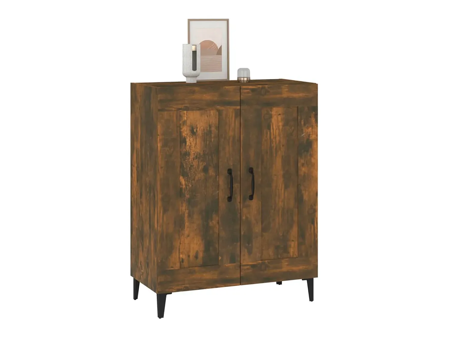 Aparador de madera de ingeniería roble ahumado 69,5x34x90 cm