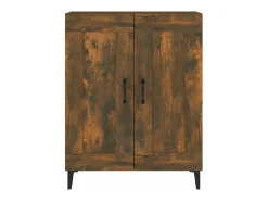 Aparador de madera de ingeniería roble ahumado 69,5x34x90 cm