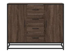 Aparador de madera de ingeniería marrón roble 92x35x76 cm