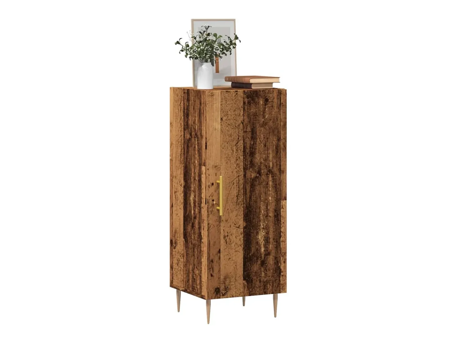 Aparador de madera de ingeniería envejecida 34,5x34x90 cm