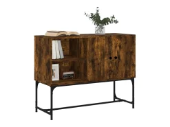 Aparador de madera de ingeniería roble ahumado 100x40x79,5 cm ES98650