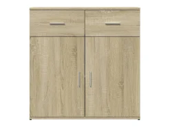 Aparador de madera de ingeniería roble Sonoma 79x38x80 cm ES728241