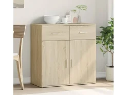 Aparador de madera de ingeniería roble Sonoma 79x38x80 cm ES728241