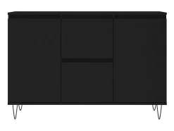 Aparador de madera de ingeniería negro 104x35x70 cm