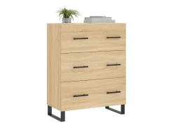 Aparador de madera de ingeniería roble Sonoma 69,5x34x90 cm ES69936