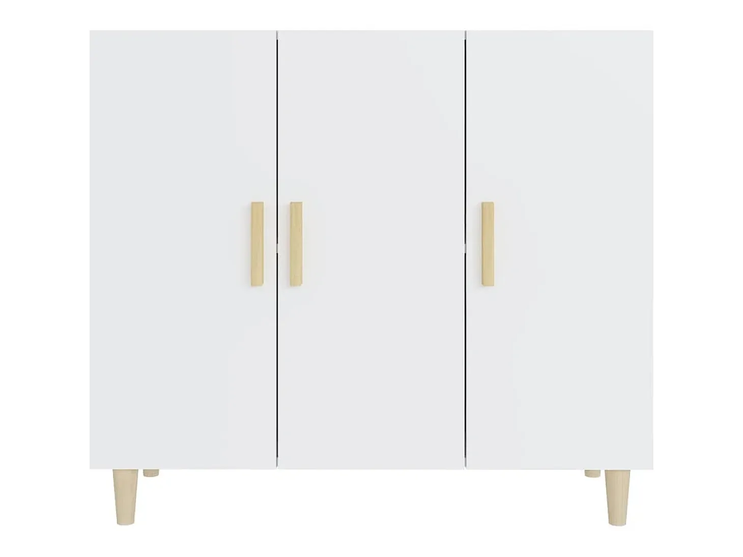 Aparador de madera de ingeniería blanco 90x34x80 cm