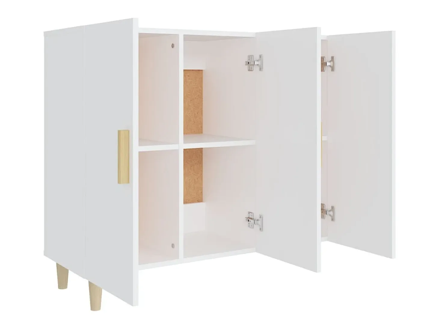 Aparador de madera de ingeniería blanco 90x34x80 cm