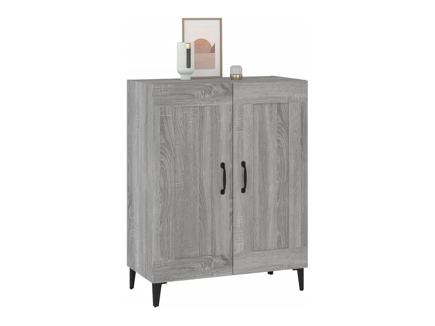 Aparador de madera de ingeniería gris Sonoma 69,5x34x90 cm