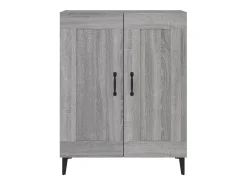 Aparador de madera de ingeniería gris Sonoma 69,5x34x90 cm