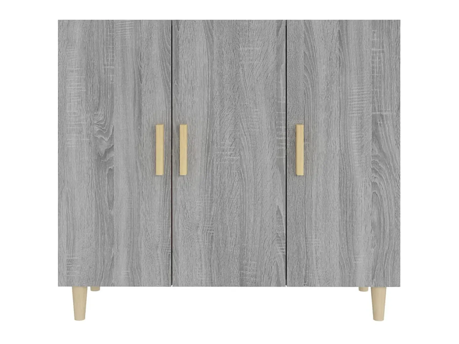 Aparador de madera de ingeniería gris Sonoma 90x34x80 cm ES31641