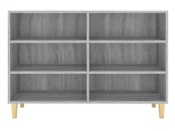 Aparador de madera de ingeniería gris Sonoma 103,5x35x70 cm ES30366