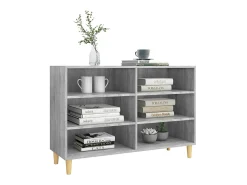 Aparador de madera de ingeniería gris Sonoma 103,5x35x70 cm ES30366