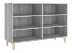 Aparador de madera de ingeniería gris Sonoma 103,5x35x70 cm ES30366