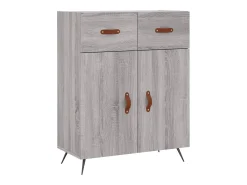 Aparador de madera de ingeniería gris Sonoma 69,5x34x90 cm
