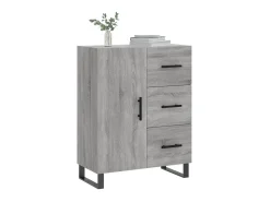 Aparador de madera de ingeniería gris Sonoma 69,5x34x90 cm ES91167