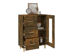 Aparador de madera de ingeniería roble ahumado 69,5x34x90 cm ES59637