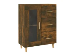 Aparador de madera de ingeniería roble ahumado 69,5x34x90 cm ES59637