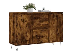 Aparador de madera de ingeniería roble ahumado 104x35x70 cm