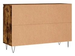 Aparador de madera de ingeniería roble ahumado 104x35x70 cm
