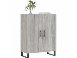 Aparador de madera de ingeniería gris Sonoma 69,5x34x90 cm ES62519