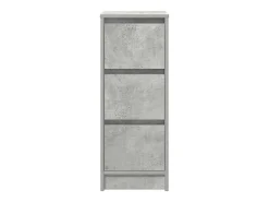 Aparador de madera de ingeniería gris hormigón 29,5x34x76 cm