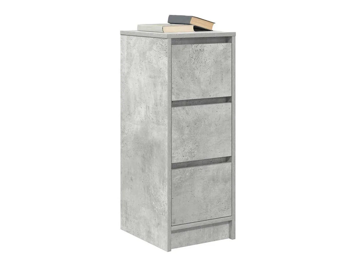 Aparador de madera de ingeniería gris hormigón 29,5x34x76 cm