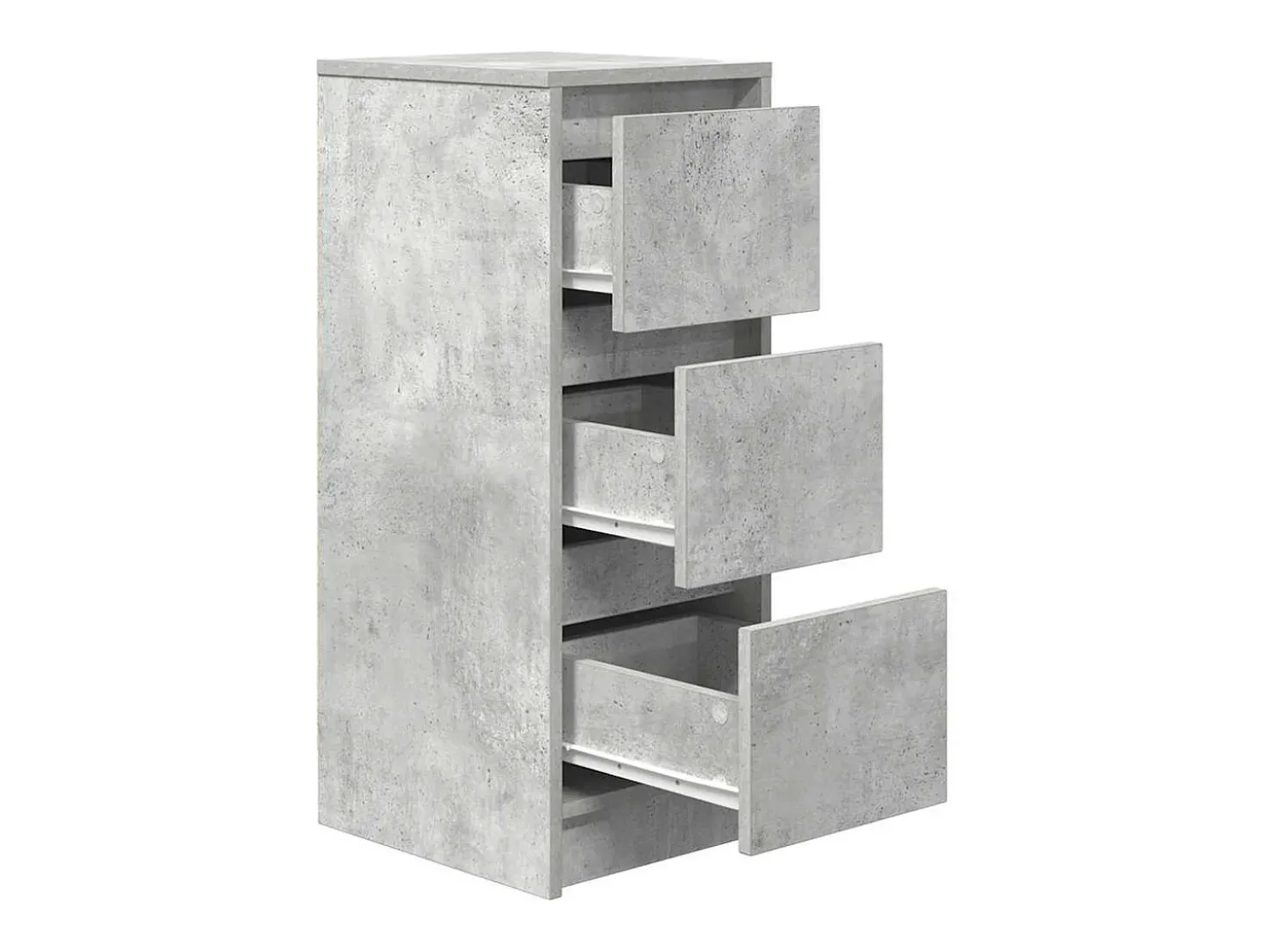 Aparador de madera de ingeniería gris hormigón 29,5x34x76 cm