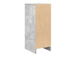 Aparador de madera de ingeniería gris hormigón 29,5x34x76 cm