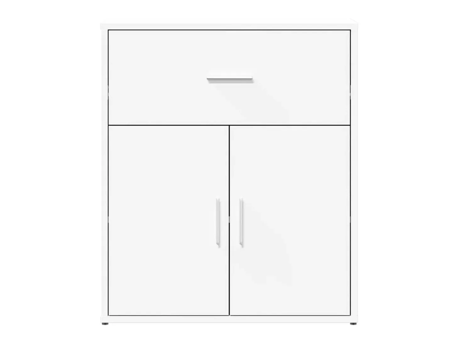 Aparador de madera de ingeniería blanco 60x31x70 cm
