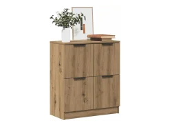 Aparador de madera de ingeniería roble artisan 60x30x70 cm