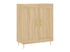 Aparador de madera de ingeniería roble Sonoma 69,5x34x90 cm ES35696