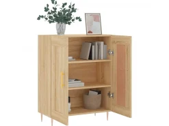 Aparador de madera de ingeniería roble Sonoma 69,5x34x90 cm ES35696