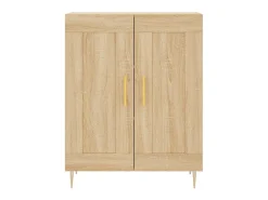 Aparador de madera de ingeniería roble Sonoma 69,5x34x90 cm ES35696