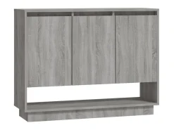 Aparador de madera de ingeniería gris Sonoma 97x31x75 cm ES85874
