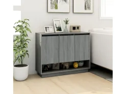 Aparador de madera de ingeniería gris Sonoma 97x31x75 cm ES85874