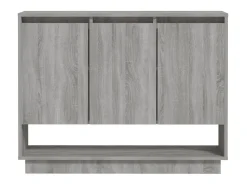 Aparador de madera de ingeniería gris Sonoma 97x31x75 cm ES85874
