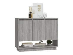 Aparador de madera de ingeniería gris Sonoma 97x31x75 cm ES85874