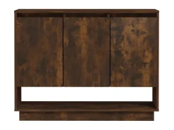 Aparador de madera de ingeniería roble ahumado 97x31x75 cm ES92343