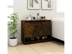 Aparador de madera de ingeniería roble ahumado 97x31x75 cm ES92343