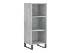 Aparador de madera de ingeniería gris hormigón 34,5x32,5x90 cm ES29990