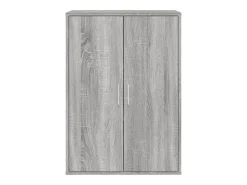 Aparador de madera de ingeniería gris Sonoma 60x31x84 cm ES632491