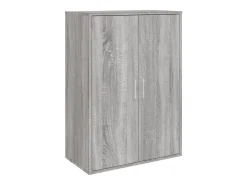 Aparador de madera de ingeniería gris Sonoma 60x31x84 cm ES632491