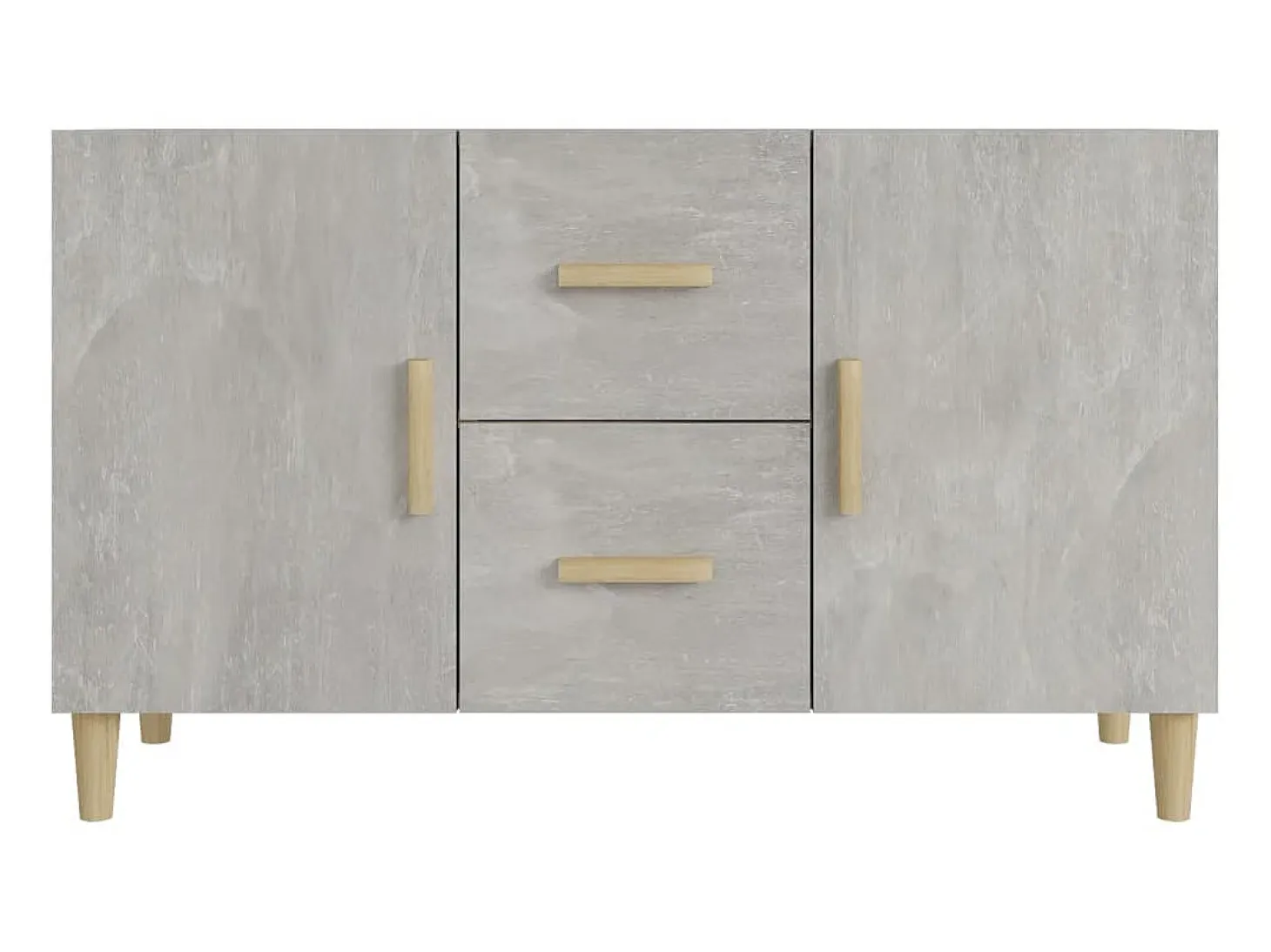 Aparador de madera de ingeniería gris hormigón 100x36x60 cm ES87833