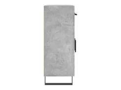 Aparador de madera de ingeniería gris hormigón 69,5x34x90 cm