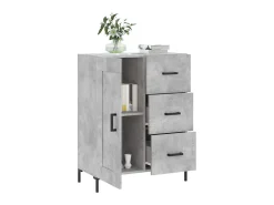 Aparador de madera de ingeniería gris hormigón 69,5x34x90 cm ES40748