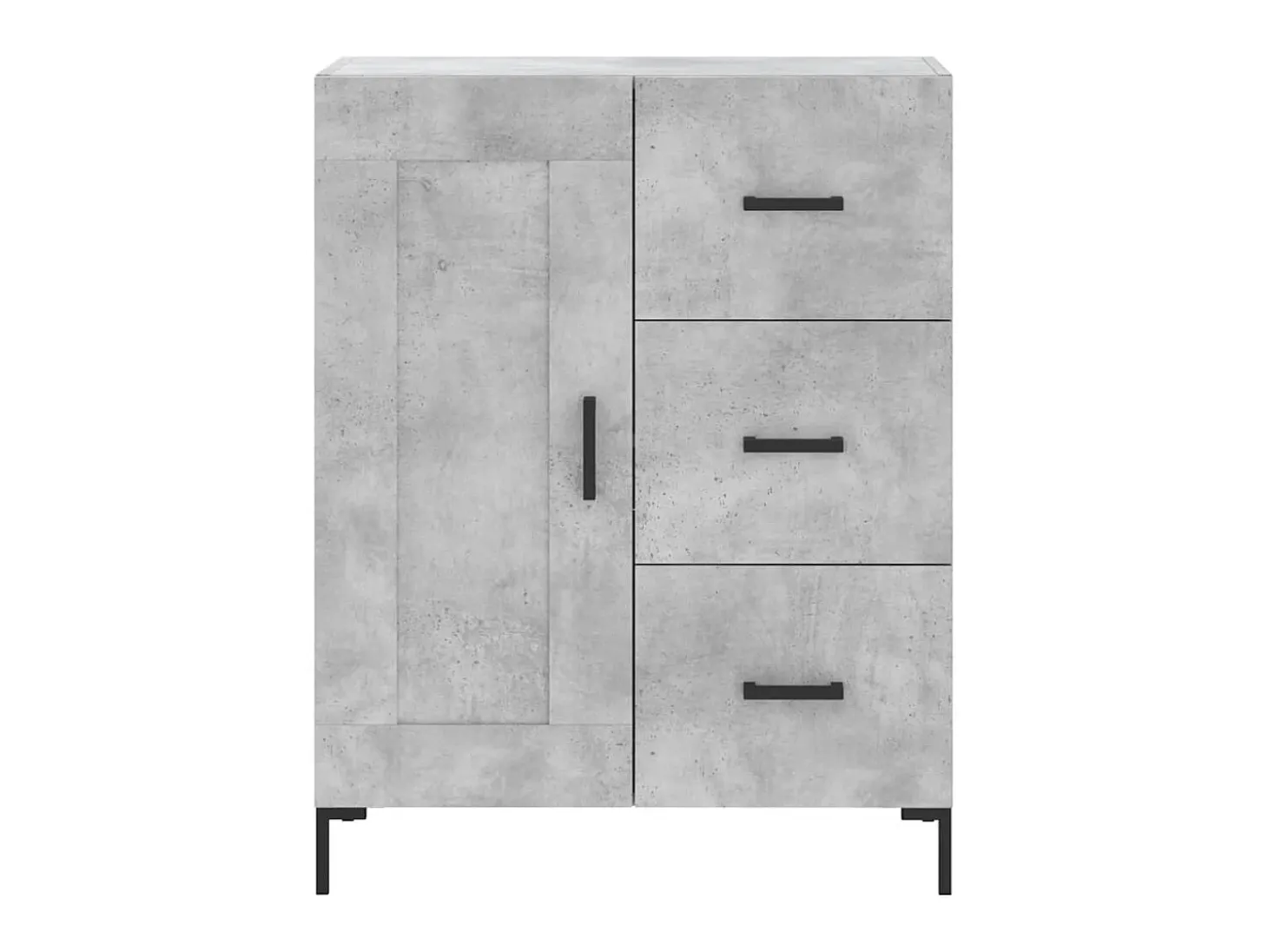 Aparador de madera de ingeniería gris hormigón 69,5x34x90 cm ES40748