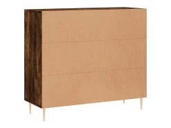 Aparador de madera de ingeniería roble ahumado 90x34x80 cm