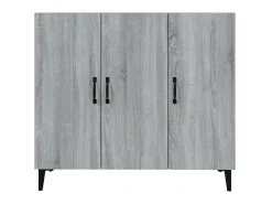 Aparador de madera de ingeniería gris Sonoma 90x34x80 cm ES36082