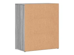 Aparador de madera de ingeniería 2 uds gris Sonoma 60x31x70 cm